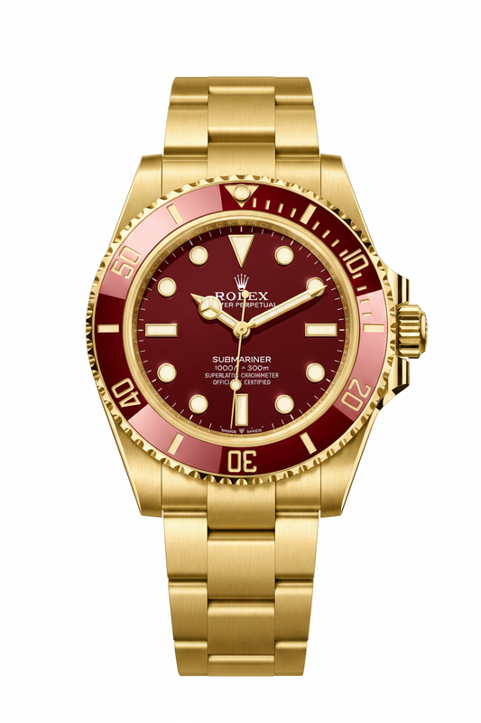 Montre plongeuse Abysse Rootbeer lunette or et brun cadran soleillé — SALCIR Sénégal