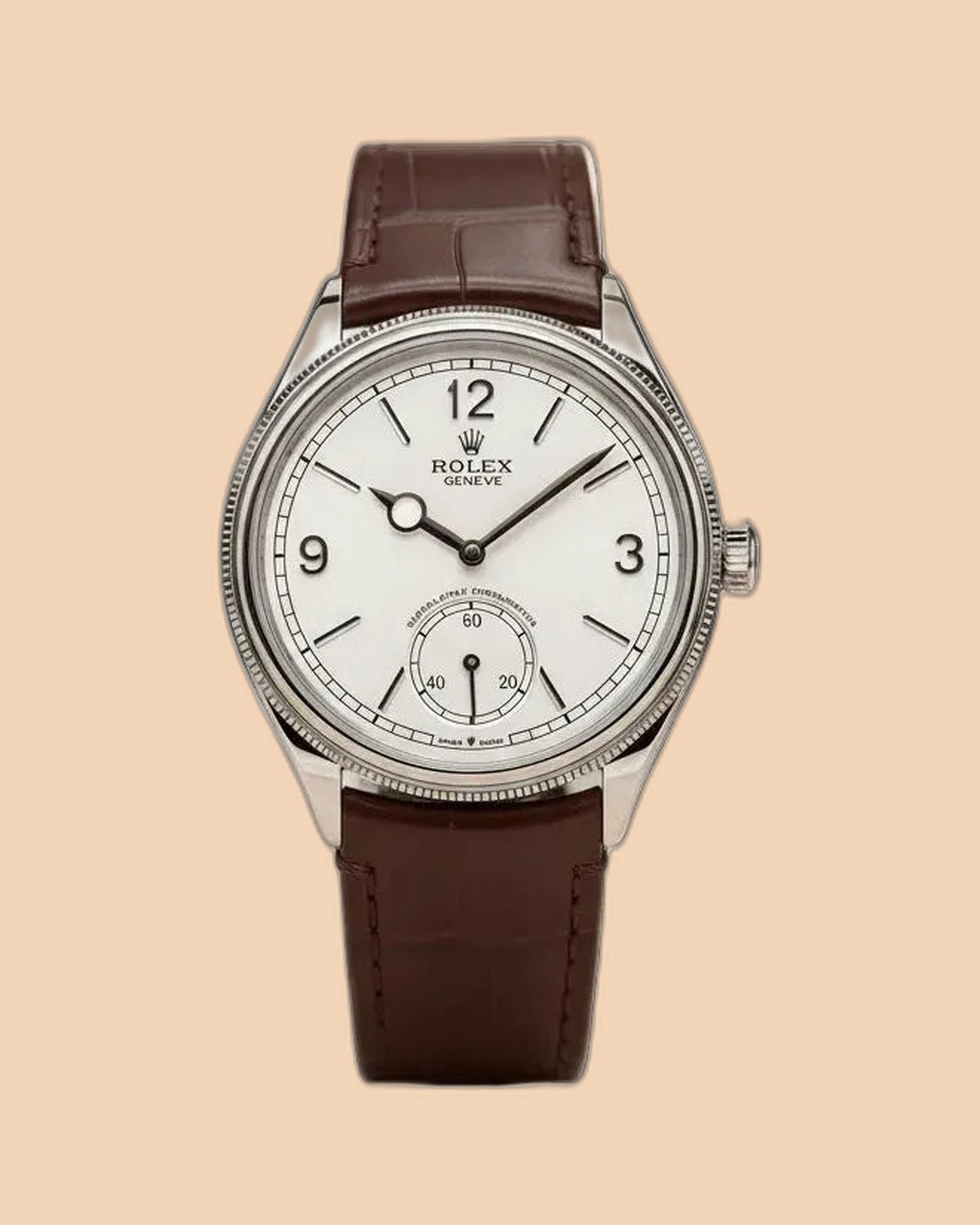Montre SALCIR Héritage Argent & Ivoire sur fond crème — montre habillée cadran ivoire à Dakar